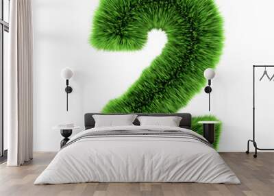 3d grass number 2 Wall mural