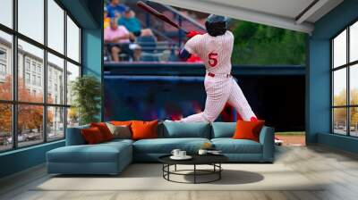 baseball player hard swing2 edited Wall mural