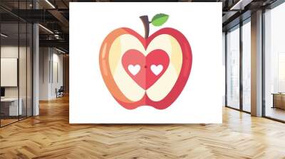 Apple set half in section fruit food products fall garden Wall mural