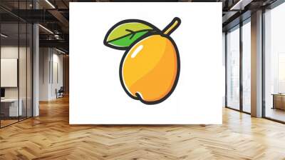 Mango cartoon illustration vector white background clipart Wall mural