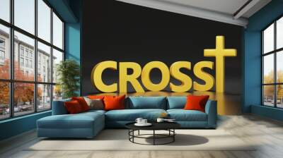 3D rendering. Digital illustration of Christian in 3d on background Wall mural