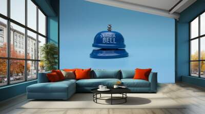 Business ready for service concept with blue ring bell Wall mural