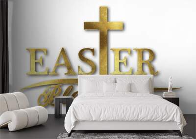 trust, sunday, christ, holy, cross, banner, spirituality, heaven, resurrection, religion, celebration, new, risen, jesus, background, silhouette, spiritual, illustration, god, word, worship, bible, da Wall mural