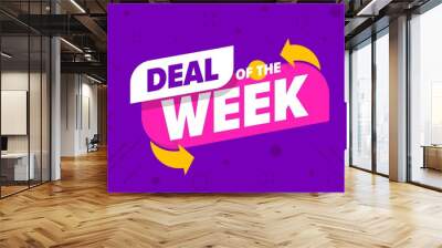 Final week sale promotion with great deal offer. Weekly sale special offer poster vector illustration Wall mural