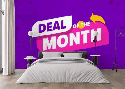 Month sale promotion banner design template Wall mural