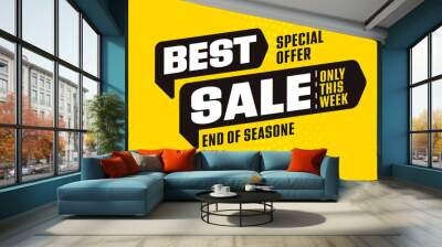 Sale sticker with best special offer Wall mural