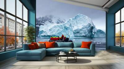 Whale watching in Antarctica Wall mural