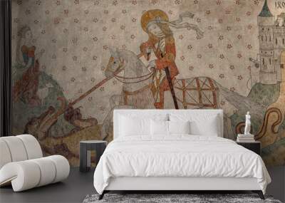 Saint George and the Dragon Wall mural