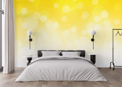 Yellow gradient background with bokeh. Wall mural