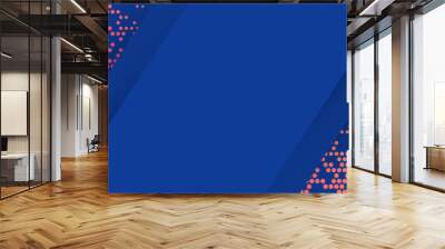 Dynamic blue shapes Hipster modern geometric abstract background. Bright blue banner with a trend halftone effect textured background. Business template for a bright color. Wall mural