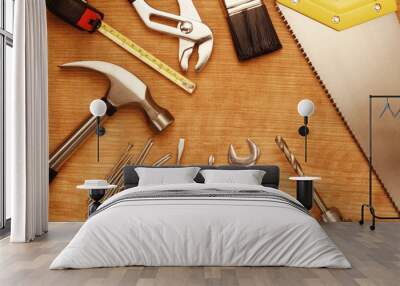 Assorted work tools Wall mural