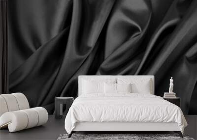 Black silk fabric Wall mural