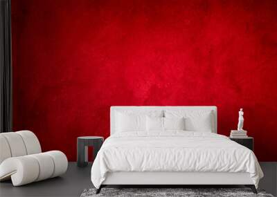 Blank red textured concrete wide wall background Wall mural