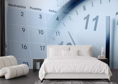 Clock and calendar Wall mural