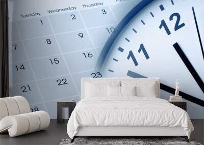 Clock and calendar Wall mural