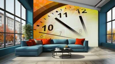 Clock face and calendar Wall mural