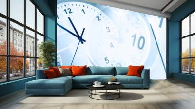 clock faces and calendars composite wide banner Wall mural