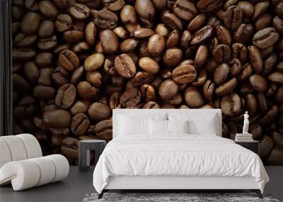 close up of roasted coffee beans background Wall mural