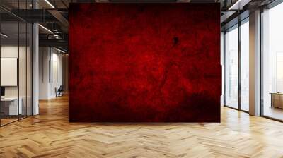 Dark grunge textured red concrete wall background Wall mural