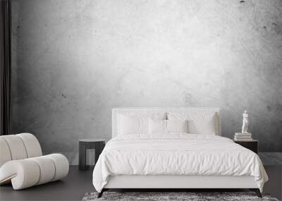 gray wooden floor boards and grey concrete wall. copy space Wall mural