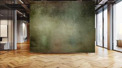 Green tone grunge dark concrete stone texture wall background Wall mural