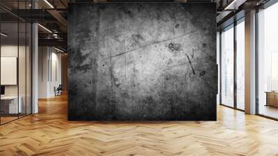 Grey dark black concrete grunge texture wall background Wall mural