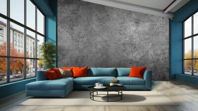 Grey textured concrete wall background Wall mural