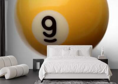 Pool ball isolated over white background Wall mural