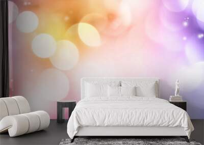 Purple and orange blurs abstract background Wall mural