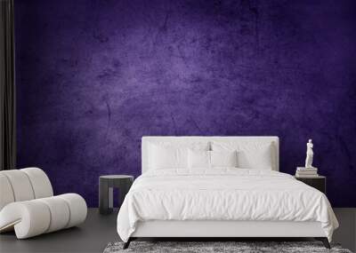 Purple textured concrete dark grunge wall background Wall mural