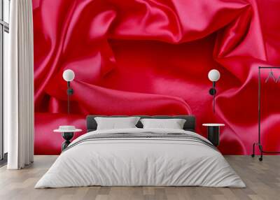 Red silk fabric Wall mural