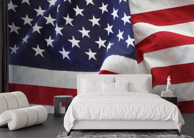 Rippled USA flag Wall mural