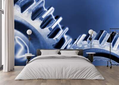 two gears meshing together Wall mural