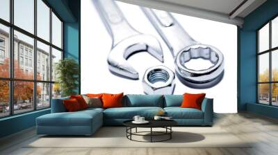 two spanners and nut Wall mural