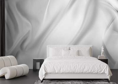 White silk fabric textured background Wall mural