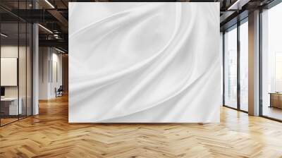 White silk fabric Wall mural