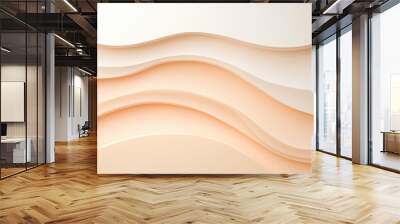 A digital illustration featuring overlapping layers of paper in various shades of white and peach. Wall mural