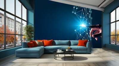 Digital transformation conceptual for next generation technology era Wall mural