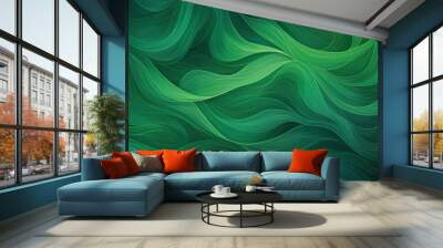 A vibrant green abstract background, a canvas of creativity. Wall mural