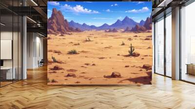 Majestic Desert Landscape with Towering Rock Formations Wall mural