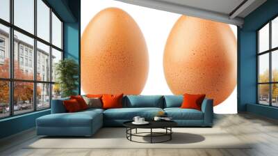 Set of eggs isolated on transparent background Wall mural