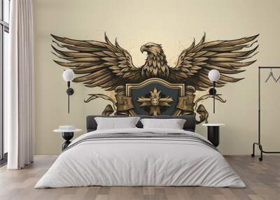 Vintage Eagle Emblem Wall mural