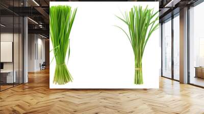 Set of lemongrass slices isolated on transparent background Wall mural