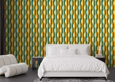 Moder yellow mesh pattern Wall mural