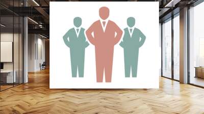 Our Team Flat Colorful Icon Isolate On White Background Vector Illustration | Seo Icons Wall mural