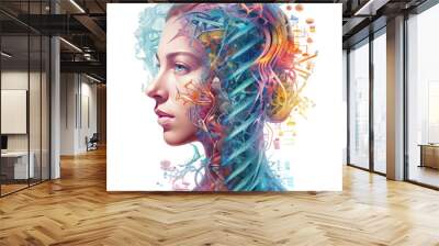 Human DNA Science illustration Wall mural