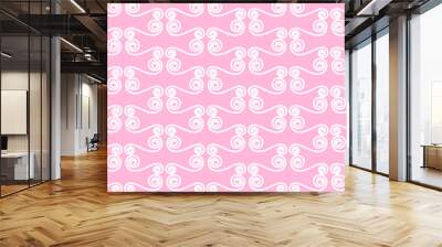 Pink swirl mesh pattern Wall mural