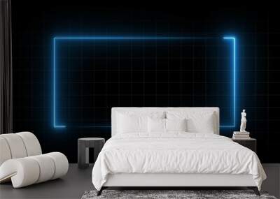 Abstract Neon Rectangle Frame Illustration. Wall mural