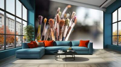 Artist's brushes Wall mural