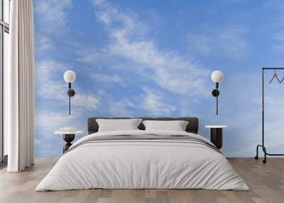 Cloudy sky background, bright blue in the morning, easy on the relaxed, on holiday, Phuket, Patong, Thailand. Wall mural